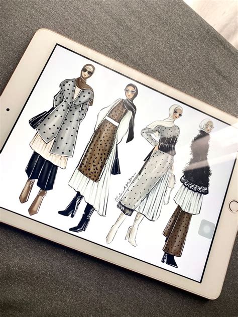 Modest Hijab Fashion Illustration Diy T Box Procreate App Tumblr