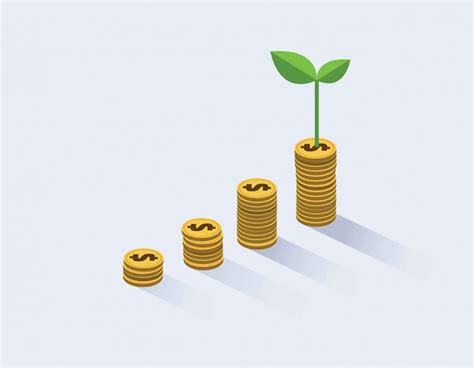 Premium Vector Gold Coins Growth And Plant Them