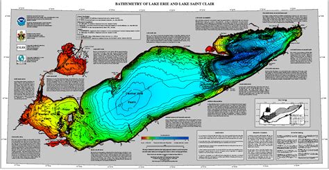 Bathymetry Of Lake Erie And Lake Saint Clair