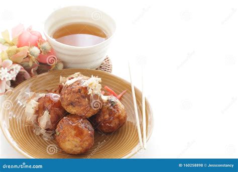 Japanese Street Food Takoyaki Octopus Ball Stock Photo Image Of