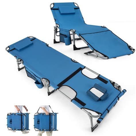 5 Position Outdoor Folding Chaise Lounge Chair Costway