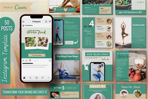 Nutrition Instagram Post Canva Templates