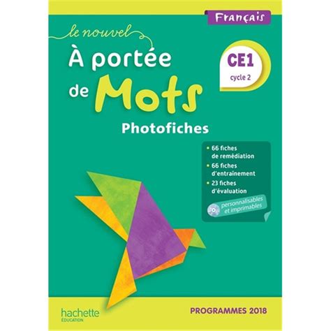 Le Nouvel A Port E De Mots Ce Photofiches Cd Edition