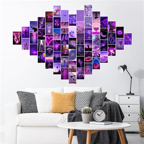 Buy 60pcs Purple Wall Collage Kit Aesthetic Pictures Joencost 4x6 Inch