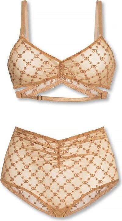 Gucci GG Star Embroidered Tulle Lingerie Set ShopStyle Panties