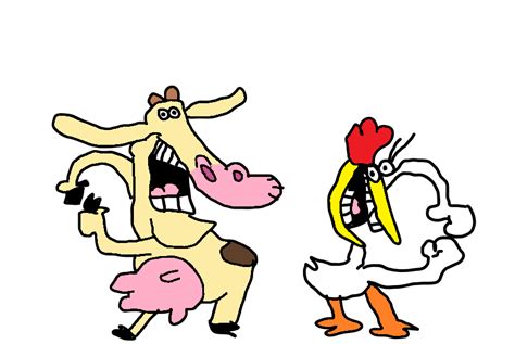 Cow and Chicken by Ajthebusguy on DeviantArt