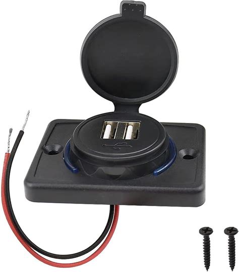 JaneYi Caricabatteria Da Auto USB A Doppia Porta Prese Camper 12V