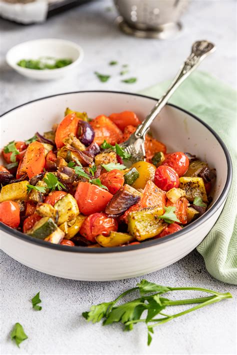 Mediterranean Roast Vegetables Oven Or Air Fryer Scrummy Lane