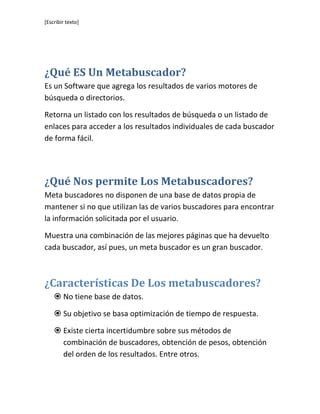 Qué es un metabuscador PDF