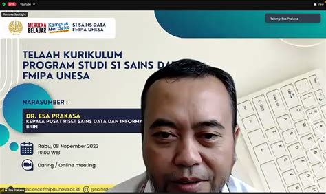 Workshop Kurikulum S1 Sains Data Unesa 2023 Membangun Pondasi Untuk