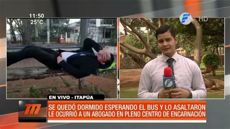 Se Quedó Dormido Esperando El Bus Y Lo Asaltaron Youtube