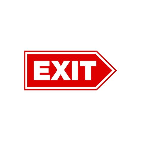 Premium Vector Fire Exit Sign Icon Vector Template