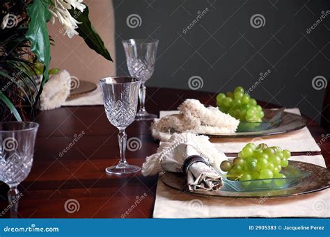 Fancy table setting stock image. Image of wine, setting - 2905383