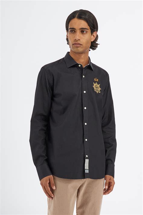 Camisa Hombre Guards De Manga Larga De Algod N Corte Regular Negro La