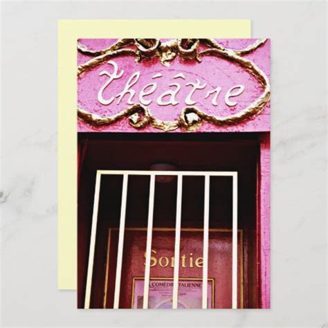 Pink Theatre Invite Ez2 Customize Theater Play Zazzle