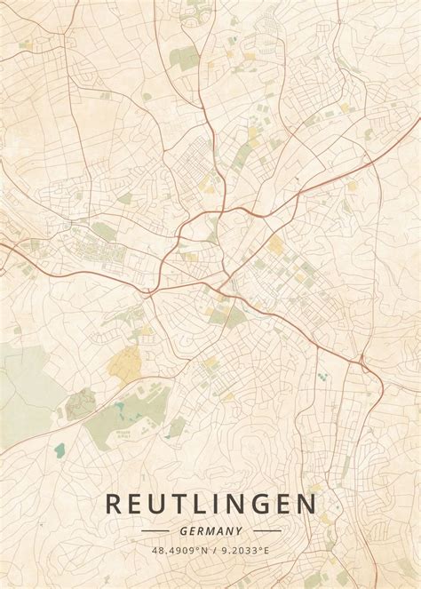 Reutlingen Germany Poster Picture Metal Print Paint By Designer