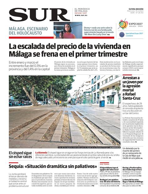 Las Portadas De Diario Sur Diario Sur De Abril De