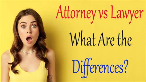 Attorney Vs Lawyer What Are The Differences Part 01 Youtube