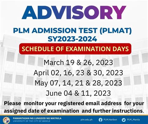 Pamantasan Ng Lungsod Ng Maynila On Twitter PLMAT 2023PLMAT