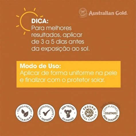 Bronzer Biosine Complex G E Protetor Solar Fps Australian Gold