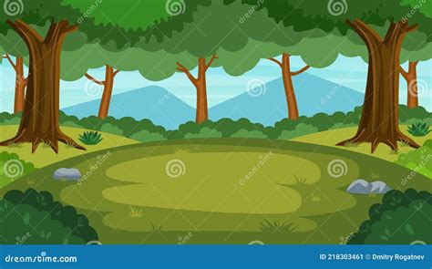 Fondo De Bosque De Dibujos Animados Ilustraci N Del Vector