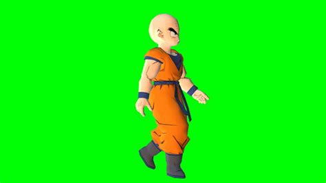 Krillin Walk Animated Left Chroma YouTube