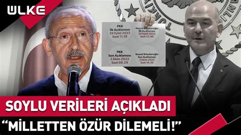 Kılıçdaroğlu ve Avanelerini Özür Dilemeli Bakan Soylu Elindeki