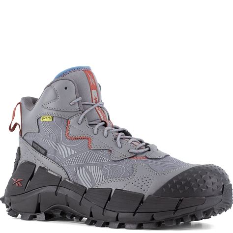 Reebok Mens Zig Kinetica Edge Ii Met Safety Boots Grayblackred Elliottsboots