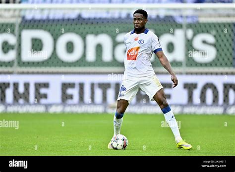 Gent S Jordan Torunarigha Pictured In Action During A Soccer Match