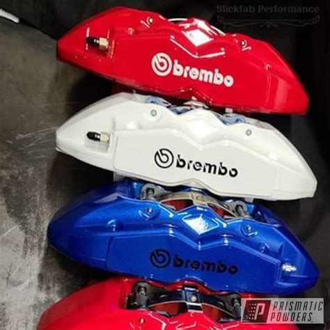 Custom Brembo Brake Calipers done in Clear Vision, Red Wheel, Illusion Blueberry and Gloss White ...