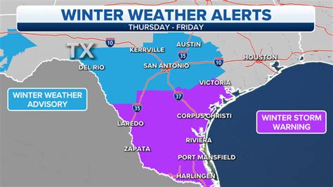 Winter weather alerts issued in Texas for potential ice, snow through ...