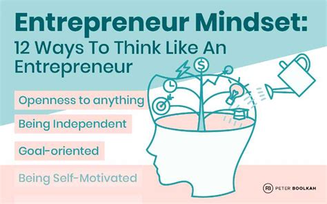 Entrepreneur Mindset 12 Ways To Think Like An Entrepreneur Peter Boolkah