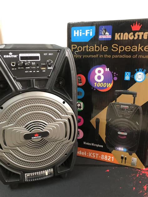 Kingster Kst Karaoke Wireless Bluetooth Portable Speaker With Free