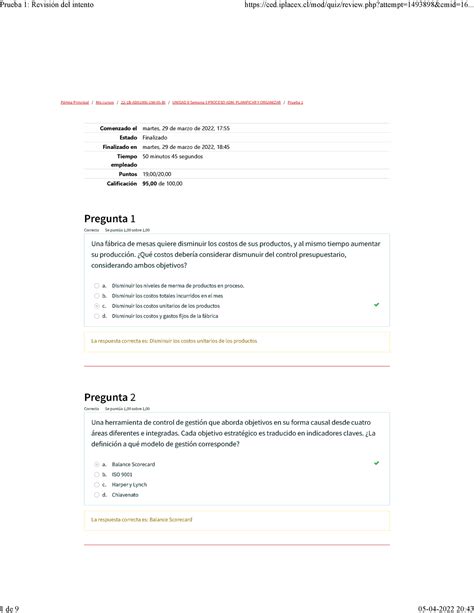 Prueba 1 S1 S2 Examen Página Principal Mis Cursos 22 1b Ada1006