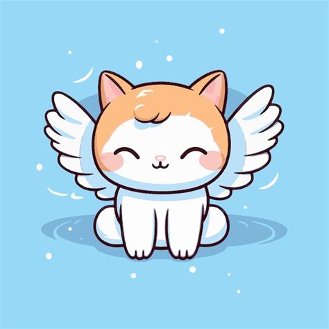 Anime Cat With Angel Wings