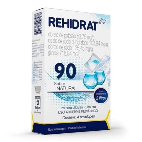 Rehidrat 90 Sabor Natural 4 Envelopes EUROFARMA ONE Pharma