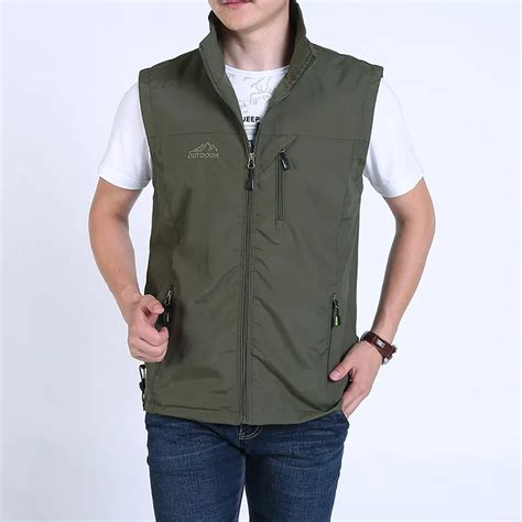 Multi Pocket Vest Summer Male Casual Mens Waistcoat Photography Vests