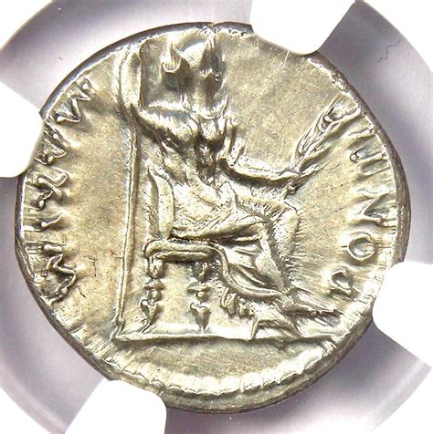 Tiberius Ar Denarius Silver Tribute Penny Roman Coin Ad Ngc