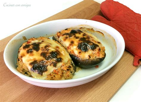 Berenjenas Rellenas De Pollo Asado Cocinar Con Amigos