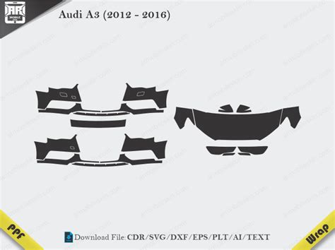 Audi A3 2012 2016 Car Ppf Cutting Template Armobileskin