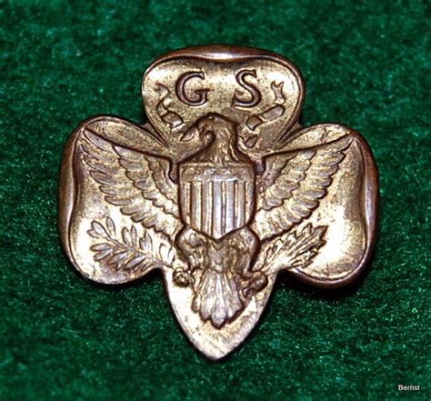 Vintage Girl Scout Membership Pin 1923 1934 Type 3b Variation 7