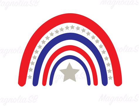 4th Of July Svg Rainbow Svg America Rainbow Svg Rainbow Etsy