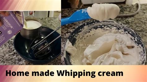 How To Make Whipping Cream At Home Perfect Whipped Cream Frosting Youtube