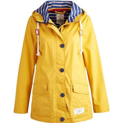 Yellow Slicker Raincoat Women Liked On Polyvore Featuring Outerwear