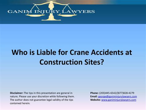 Who Is Liable For Crane Accidents At Construction Sites Ppt Download