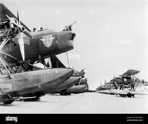 The German Wartime Heinkel Plane He 59 Used For Observations Over The