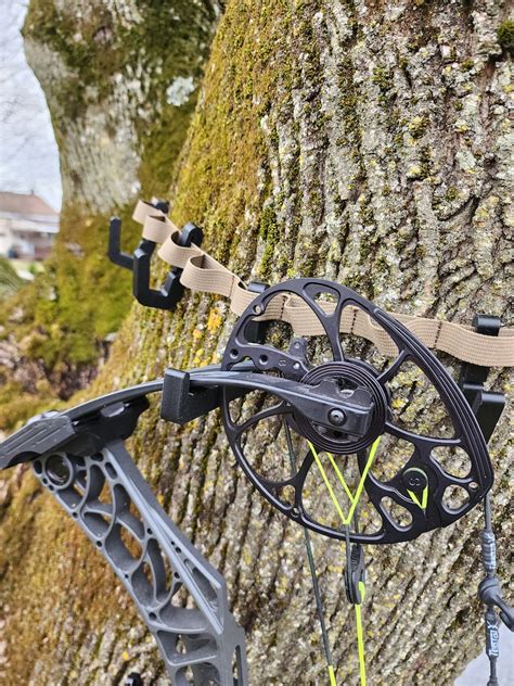 Saddle Hunting Bow Hanger With 3 Hanging Molle Clips Tethrd Etsy