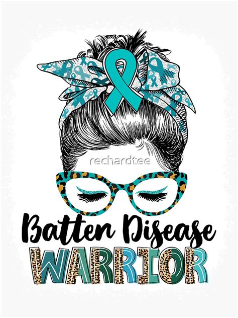 Messy Bun Leopard Batten Disease Warrior Sticker For Sale By