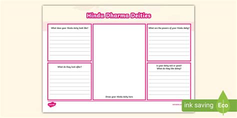 Hindu Dharma Worksheet Twinkl