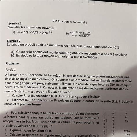 Bonsoir Jaurais Besoin Daide Pour Les Deux Exercices Je Ne Comprends